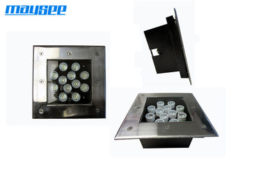 12 วอลต์ LED แสงในพื้นดินด้วยสแตนเลสแปรง 9w 12w 18w IP67 นอก