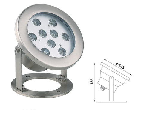 กระจกนิรภัย DC24V RGB LED Spot Lights งานกลางแจ้งในสระน้ำ