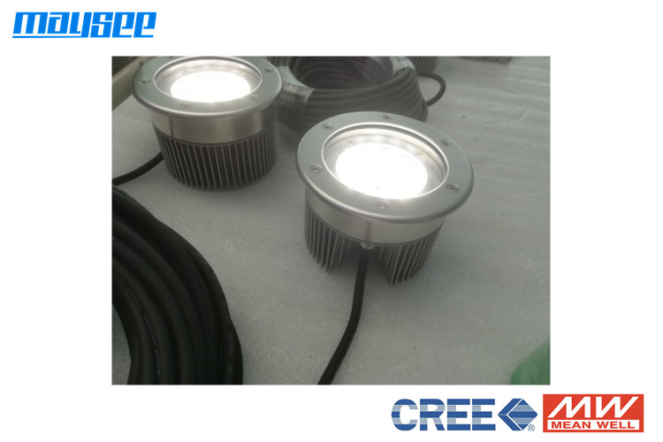 316 สแตนเลส LED Dock Light น้ำท่วมไฟ LED ทนต่อการกัดกร่อนพร้อมฮีทซิงค์