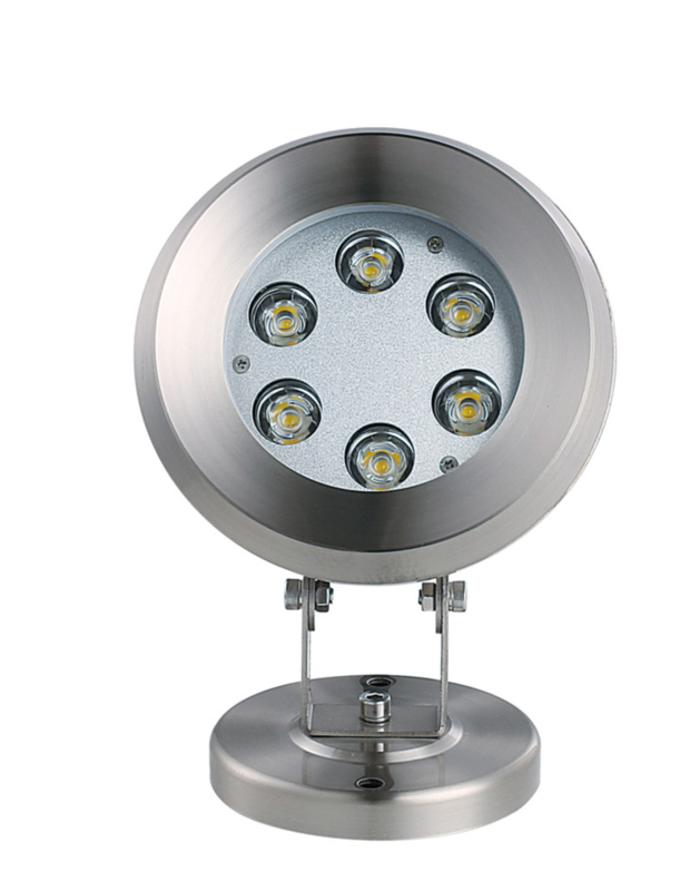 สปอตไลท์ LED 6W พร้อมขายึดสแตนเลสปรับมุมได้ ใช้งานได้ในสระน้ำ